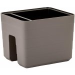 Plastia Berberis samozavlažovací truhlík na zábradlí taupe 30 cm – Sleviste.cz
