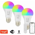 Immax LED žárovka NEO LITE 3x Smart žárovka LED E27 9W RGB+CCT, stmívatelná, WiFi, Beacon, DO 07712CDO – Zboží Mobilmania