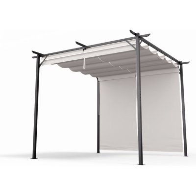 Blumfeldt Pantheon Wall Pergola, nástěnná pergola, 3 x 3 m, (GDI17-Pantheon 3x3BL) – Zbozi.Blesk.cz