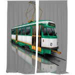 IMPAR Závěsy Tramvaj T2 – zelená (Rozměr : 140x250, Materiál: Interlock) – Hledejceny.cz