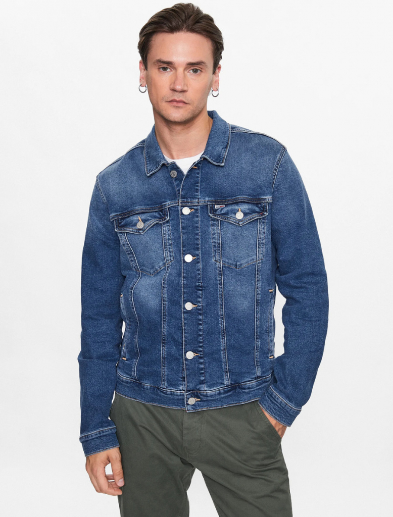 Tommy Jeans pánská džínová bunda modrá