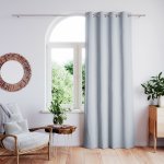 Závěs AmeliaHome Clear s průchodkami 140x250 šedý/bílý – Zboží Mobilmania