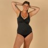 Olaian dámské plavky jednodílné s rovným výstřihem a zeštíhlujícím střihem Doli Puka