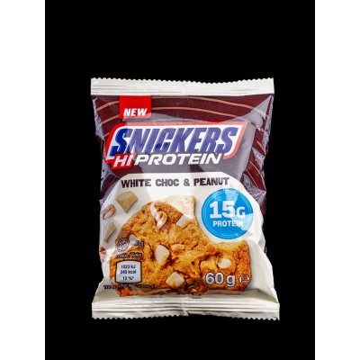 Mars Snickers High Protein Cookie bílá čokoláda/arašídy 60 g – Sleviste.cz
