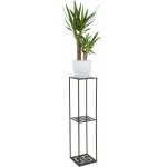 HowHomely STOJAN NA KVĚTINÁČ DOUBLE FRAME 100x24x24 cm ČERNÁ – Zboží Dáma