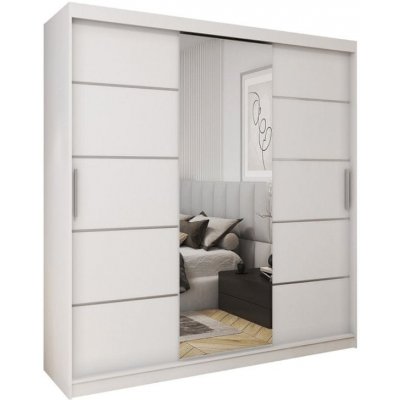 Nejlevnější nábytek Rebeca 200 se zrcadlem bílý mat – Zboží Mobilmania