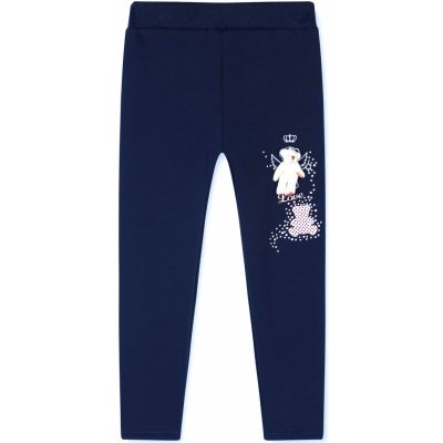 Kugo Dívčí legíny s aplikací zateplené černomodrá – Zboží Dáma