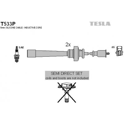 Sada kabelů pro zapalování TESLA T533P – Zboží Mobilmania