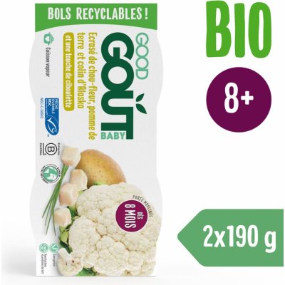 Good Gout Bio Treska pestrá s květákem a brambůrky 2 x 190 g – Zbozi.Blesk.cz