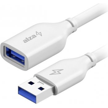 AlzaPower APW-CBAMAF305W Core USB-A (M) to USB-A (F) 3.0, 0.5m, bílý