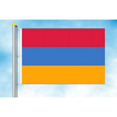 LIBEA, s.r.o. Vlajka Arménie Rozměr: 40×60 cm, Uchycení: Karabiny na stožár – Hledejceny.cz