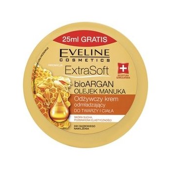 Eveline Cosmetics Extra Soft výživný omlazující krém s arganem a manukou 175 ml