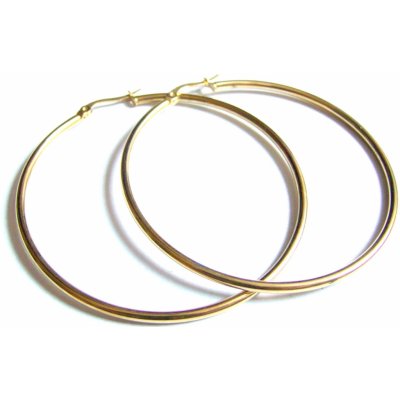 Steel Jewelry náušnice kruhy gold NS171104 – Zboží Mobilmania