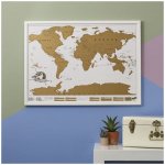 Nástěnná stírací mapa světa Original velká Luckies – Zboží Dáma