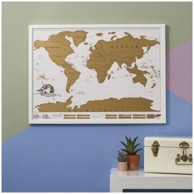 Nástěnná stírací mapa světa Original velká Luckies – Zboží Dáma