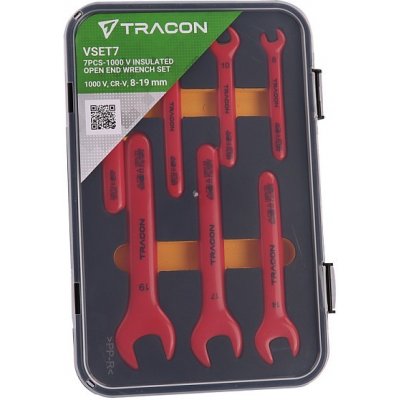 Tracon VSET7 7 dílná sada Vidlicové klíče s izolací do 1000 V