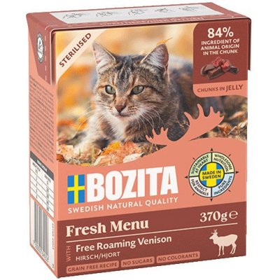 Bozita Cat Fresh Menu Sterilised kousky v rosolu se zvěřinou 370 g – Hledejceny.cz