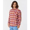 Pánská Košile Rip Curl checked in flannel dusty mushroom