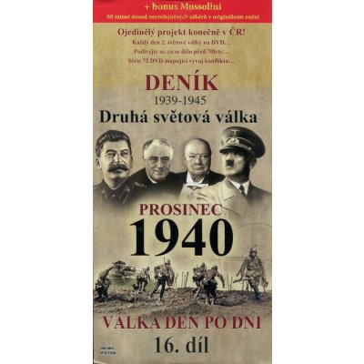 Deník 2. světové války - prosinec 1940 DVD – Zboží Mobilmania