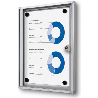 Jansen Display Vnitřní uzamykatelná vitrína - vnitřní hloubka 12mm 1 x A4 – Zboží Živě