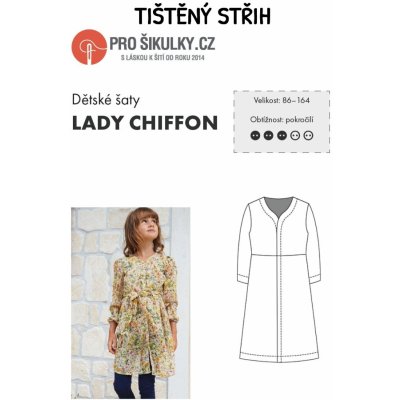 Střih na dětské lehké letní (šifonové) šaty LADY CHIFFON – Zboží Mobilmania
