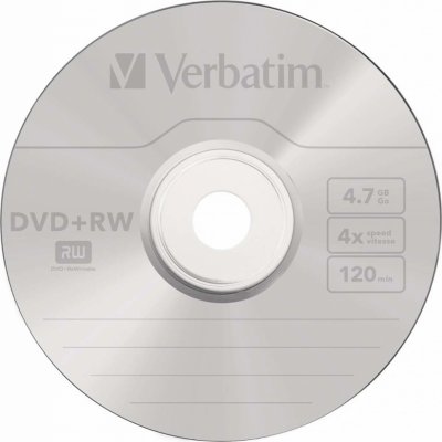 Verbatim DVD+RW 4,7GB 4x, SERL, cakebox, 25ks (43489)