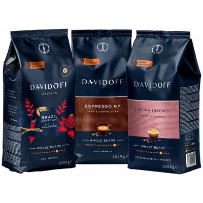 Tchibo Ochutnávkový set Davidoff Café zrnková 3 x 1 kg – Hledejceny.cz