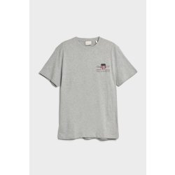 Gant tričko REG ARCHIVE SHIELD EMB SS T-SHIRT šedá