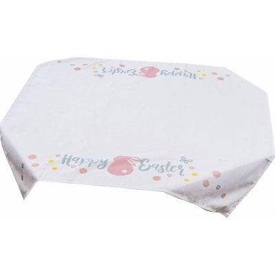 Textilomanie Bílý velikonoční ubrus HAPPY EASTER 90x90 cm – Hledejceny.cz
