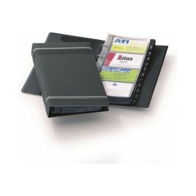 VISIFIX Vizitkář přenosný 4-kroužkový na 200 vizitek černý – Zboží Živě