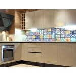 Dimex KI180-079 Samolepící fototapeta do kuchyně Vintage tiles rozměry 180 x 60 cm – Sleviste.cz