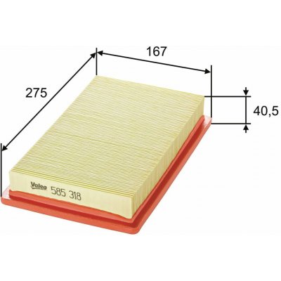 Vzduchový filtr VALEO 585318 – Hledejceny.cz