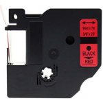 Kompatibilní páska s Dymo 40917, S0720720, 9mm x 7m černý tisk / červený podklad – Zboží Živě