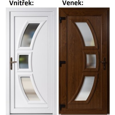 Soft Vchodové dveře 3D 5901 Zlatý dub / Bílá 98 x 198 cm levé otevírání VEN – Hledejceny.cz