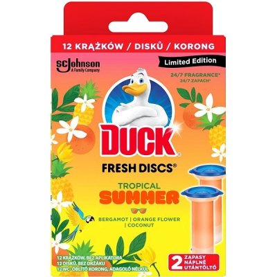 DUCK Fresh Discs WC gel náhrada tropical summer 2 x 36 ml – Zboží Mobilmania