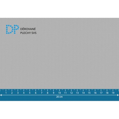 Děrovaný plech nerezový Rv 0,5-1,09 (tl.0,50 x 1000 x 2000 mm), jakost 1.4301 – Zboží Mobilmania
