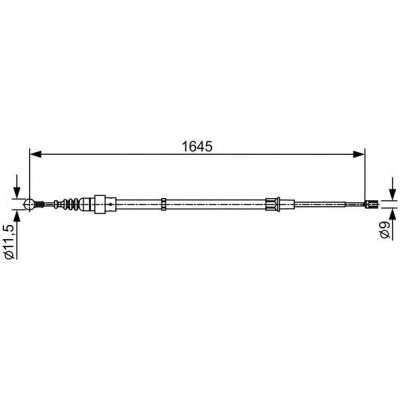 Tažné lanko, parkovací brzda BOSCH 1 987 482 451 | Zboží Auto