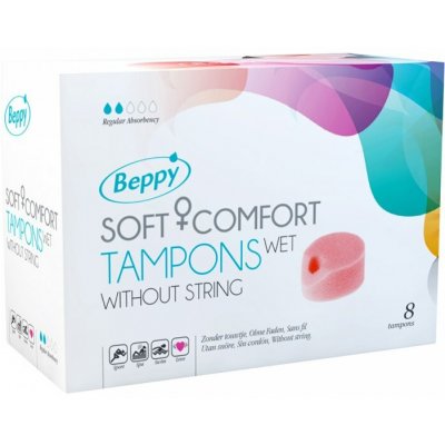Beppy Soft + Comfort Wet Tampons měkké tampony bez šňůrky 8 ks – Zboží Dáma