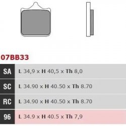 Brembo Přední brzdové destičky Brembo Husqvarna 510 SMR 2005 - 2005 směs SC