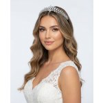 B-TOP Rhodiovaná čelenka do vlasů s květinovým motivem a kubickými zirkony – Zboží Dáma