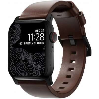 Nomad Modern kožený řemínek Apple Watch černý NM1A4RBM00 – Sleviste.cz