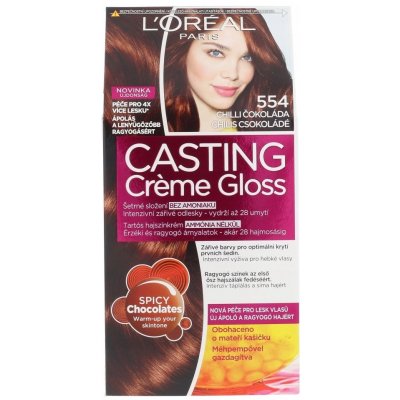 L'Oréal Casting Creme Gloss 554 chilli čokoláda barva na vlasy – Zboží Mobilmania