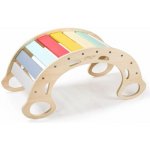 EliNeli dřevěná montessori houpačka 5 v 1 pastel – Zboží Dáma