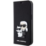 Pouzdro Karl Lagerfeld PU Saffiano Karl and Choupette NFT Apple iPhone 13 černé – Zboží Mobilmania