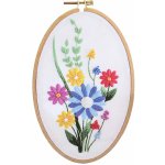 Stoklasa Vyšívací sada s předtištěným motivem 380637 3 barevné květy 15x22cm – Sleviste.cz