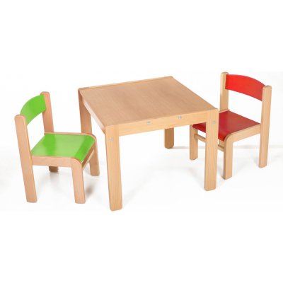 Hajdalánek stolek Lucas + židličky Luca červená zelená – Zbozi.Blesk.cz