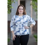 Vzorovaná mikina FOCUS Pudrové květy – Zboží Dáma