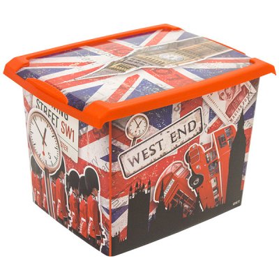 OKT Fashion plastový box LONDON Spring 39x29x27 cm