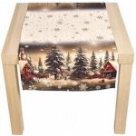 Forbyt Vánoční ubrus Zasněžená krajina CYH6019R 40x140 cm – Sleviste.cz