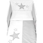 Baby Nellys 5-dílná sada Baby Stars 3D + peřinky šedá 135 x 100 cm – Sleviste.cz